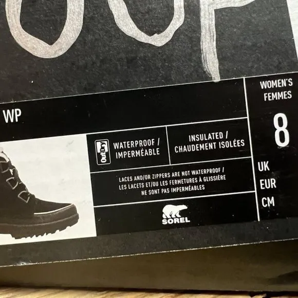 Sorel Women's Tivoli IV, Black Waterproof Winter Boots, Size 8 M