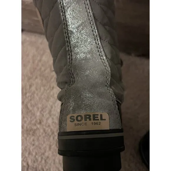 Sorel Women's Tofino II Boot Women Size 6 Black Fur Trim Lace Up Winter Shoes