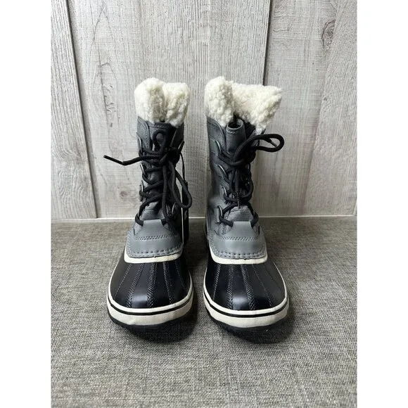 Sorel Womens Winter Carnival Boots Size 7 Quarry Black Waterproof Insulated