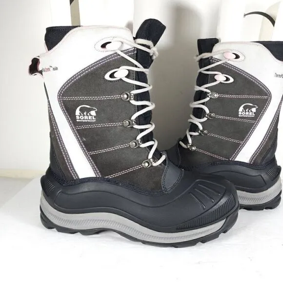 SOREL Women's AlphaTrac Pulley Lace US 8 Waterproof Insulated Winter Snow Boots