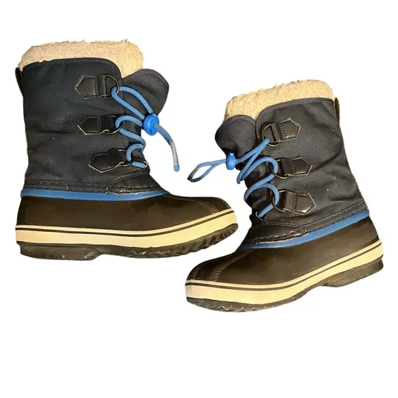 SOREL Yoot Pac Nylon Mid-High Teddy Fleece Snow Winter Boots Little Boy's Size 1