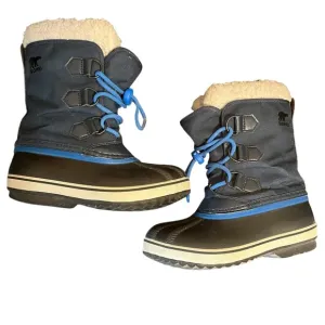 SOREL Yoot Pac Nylon Mid-High Teddy Fleece Snow Winter Boots Little Boy's Size 1