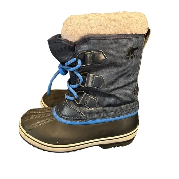 SOREL Yoot Pac Nylon Mid-High Teddy Fleece Snow Winter Boots Little Boy's Size 1