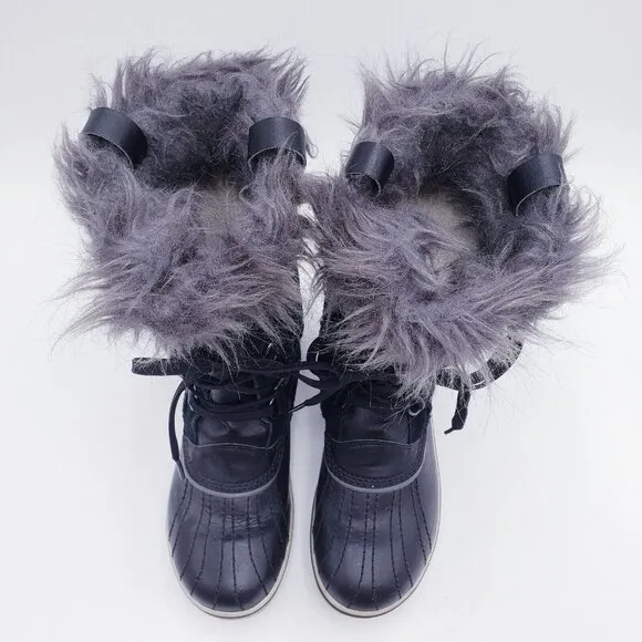 Sorel Youth 6 Womens 7.5 Tofino II Suede Waterproof Winter Boots Fur Trim