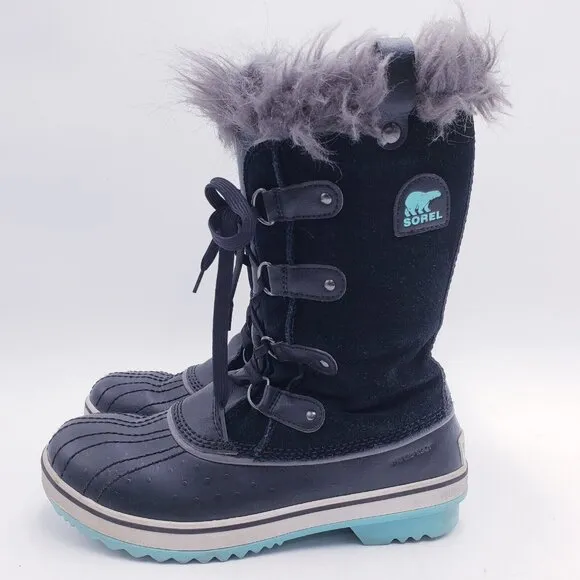 Sorel Youth 6 Womens 7.5 Tofino II Suede Waterproof Winter Boots Fur Trim