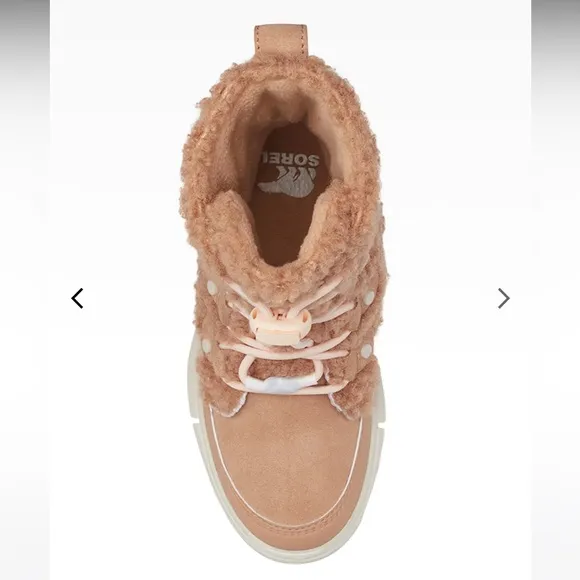 Sorel Youth Explorer Cozy Faux Fur Boots Canoe Chalk