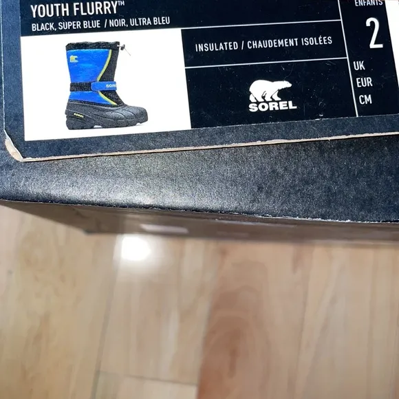 SOREL - Youth Flurry Winter Snow Boots for Kids 2 New