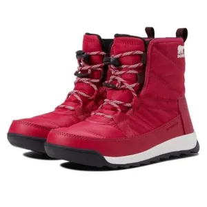 Sorel Youth Whitney II Short Lace WP Sneaker Boots Fuchsia Rush Black Size 4 NWB