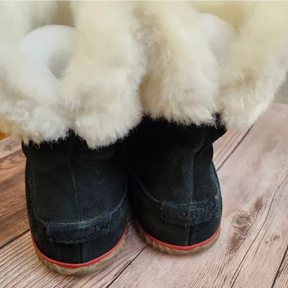 Sorel Black suede women's snoe boots