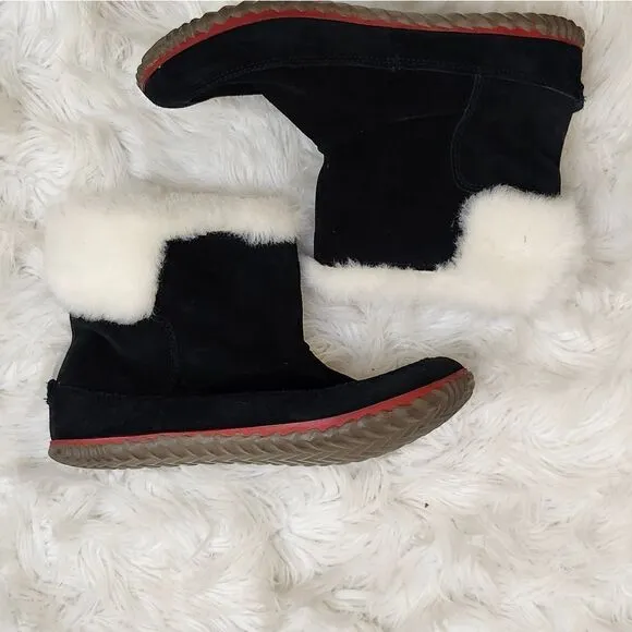 Sorel Black suede women's snoe boots