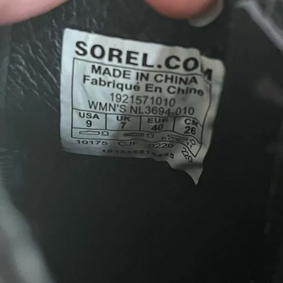SOREL Blake Duel Zippers Waterproof Leather Platform Boot US 9