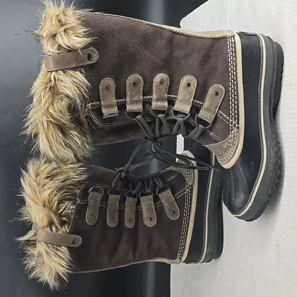 Sorel Joan of Arctic Winter Boots Faux Fur Trim 7
