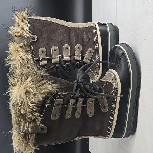 Sorel Joan of Arctic Winter Boots Faux Fur Trim 7