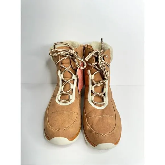 SOUL Naturalizer Hiker Boots Size 8 Wide Carey Brown Cold Weather Lace Up Style