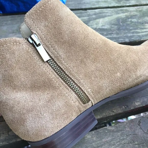 Spenco Orthotic Leather Ankle Boots - Abbey wheat 8 M Women's New Western