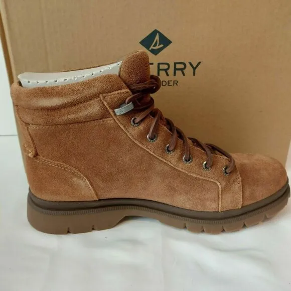 Sperry Boots Leather Suede Mens 7 Tan Watertown LTT Outdoor‎ Water-resistant NEW