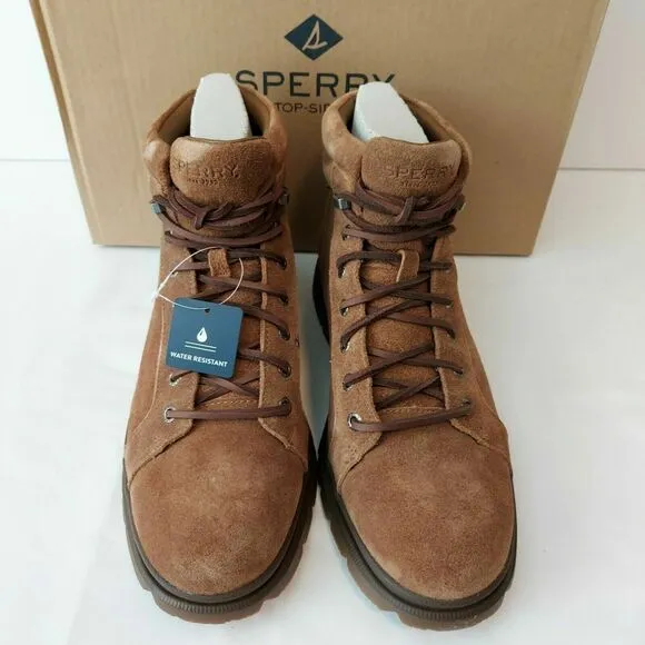 Sperry Boots Leather Suede Mens 7 Tan Watertown LTT Outdoor‎ Water-resistant NEW