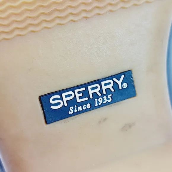 Sperry Brown Navy Blue Girls Outdoor Waterproof Rubber Boots W155