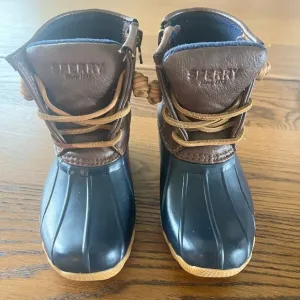 Sperry Kids Saltwater Duck Boots Size 11M Navy