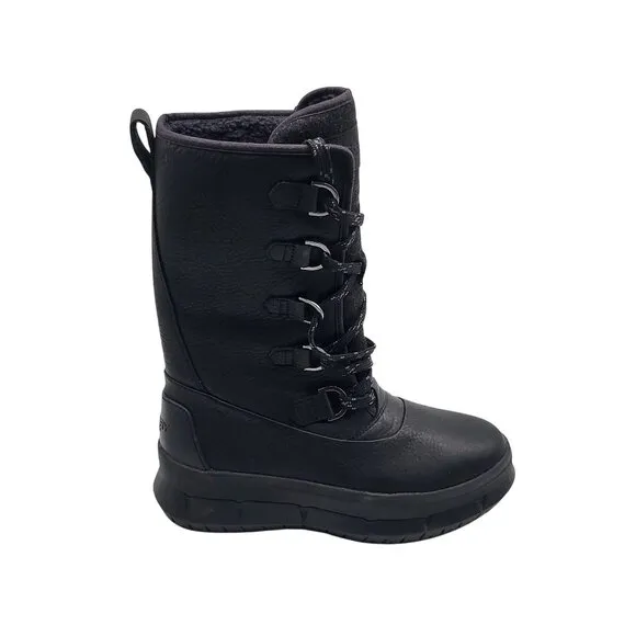 Sperry Kittery Boots Womens Size 8M Black Leather Wool Lined