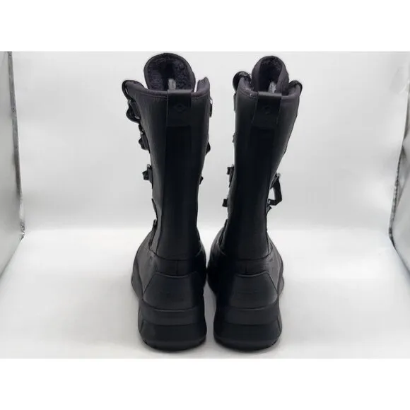 Sperry Kittery Boots Womens Size 8M Black Leather Wool Lined