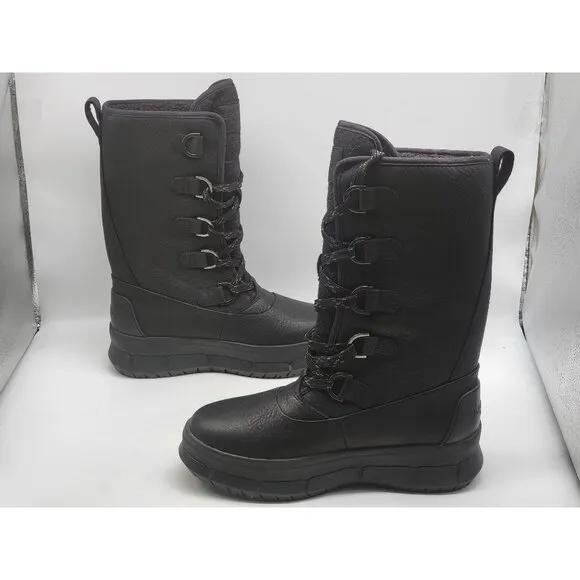 Sperry Kittery Boots Womens Size 8M Black Leather Wool Lined
