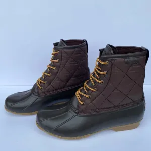 Sperry Men Top Sider Saltwater Nylon Brown Duck Boots quilted size 11