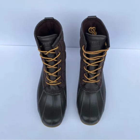 Sperry Men Top Sider Saltwater Nylon Brown Duck Boots quilted size 11