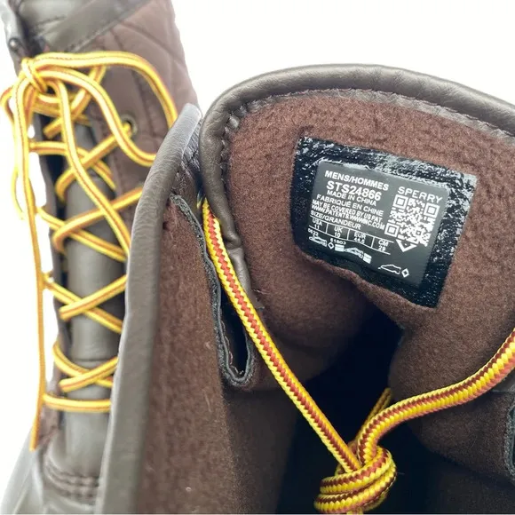 Sperry Men Top Sider Saltwater Nylon Brown Duck Boots quilted size 11