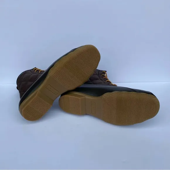 Sperry Men Top Sider Saltwater Nylon Brown Duck Boots quilted size 11