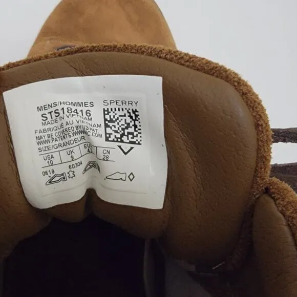 Sperry Top-Sider Men Watertown LTT Waterproof Hiker Boots US 10M Brown Suede