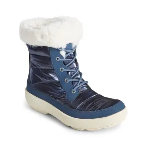 Sperry Top-Sider Navy Shimmer Bearing Plushwave Cold Weather Duck Boots Size 6