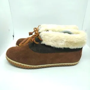 Sperry Top Sider Womens Brown Suede Leather Fur Lined Boots Size 9 M Boots Sperr