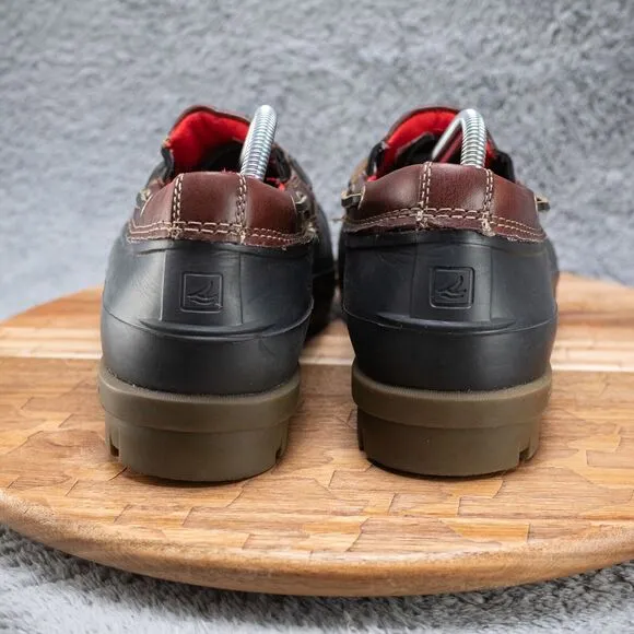 Sperry Waterproof Rubber Slip-On in Black and Amaretto Leather Low Men's Sz 11
