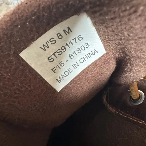 Sperry Women Size 8 Brown and Black Saltwater Hunting Outdoor Duck Rain Boots