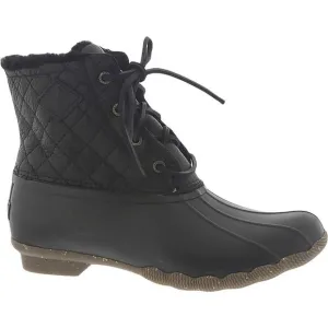 Sperry Womens Sider Saltwater Winter Lux Black Pac Boots Cold Weather NWOB