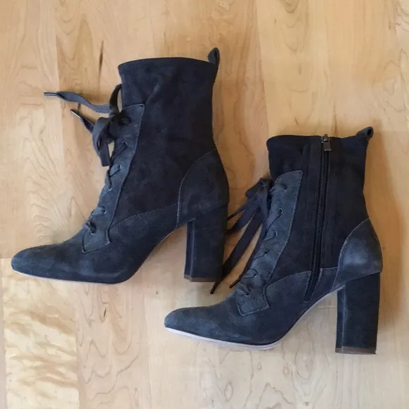 SPLENDID | Hacken Suede Leather Mid-Calf Lace-Up Boots
