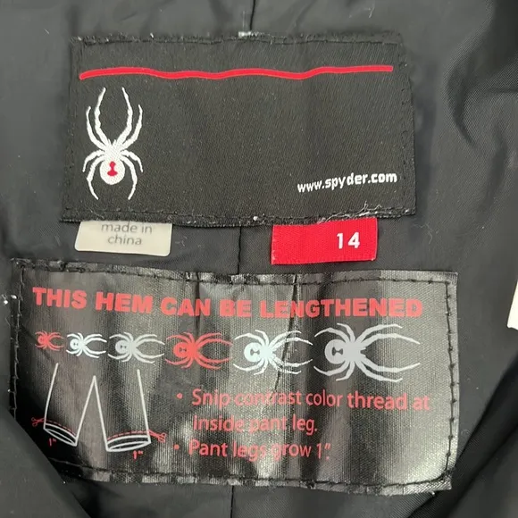 Spyder Boys Insulated Ski Pants Size 14