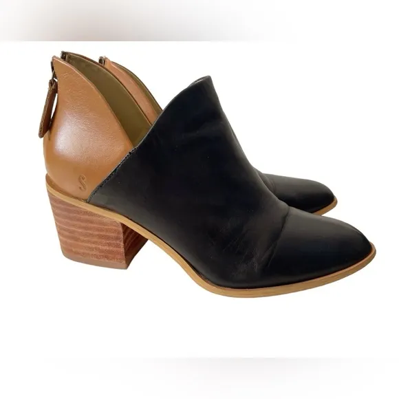Sseko Two-Tone leather V Boot womens ankle boots size 8