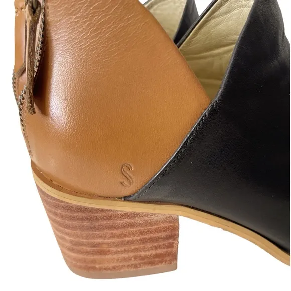 Sseko Two-Tone leather V Boot womens ankle boots size 8