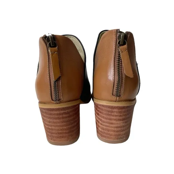 Sseko Two-Tone leather V Boot womens ankle boots size 8
