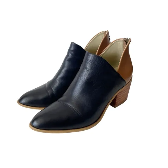 Sseko Two-Tone leather V Boot womens ankle boots size 8
