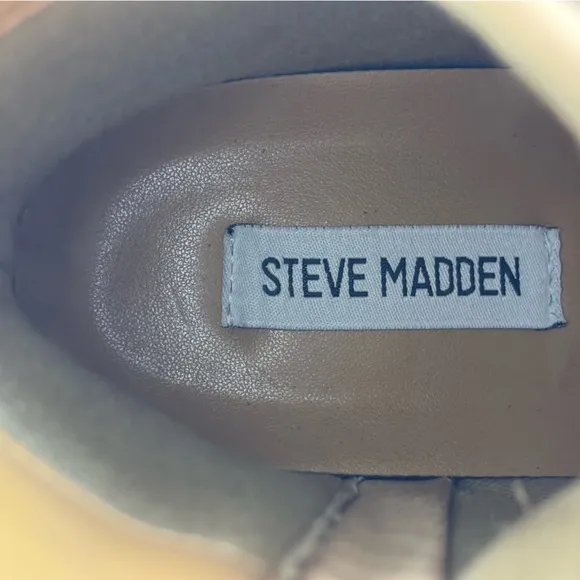 Steve Madden Tanker P Combat Boots Chunky Platform Ankle Booties Tan Size 5