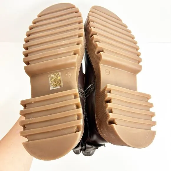 STEVE MADDEN WOMEN BROWN WITH BUCKLE BOOTS SIZE 40