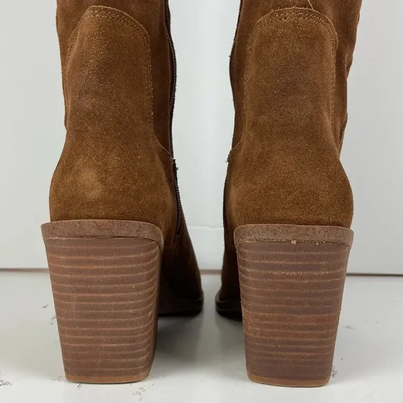 Steve Madden Women Seven Brown Suede Western Cowboy Boots Knee High 7.5 M