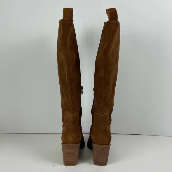 Steve Madden Women Seven Brown Suede Western Cowboy Boots Knee High 7.5 M