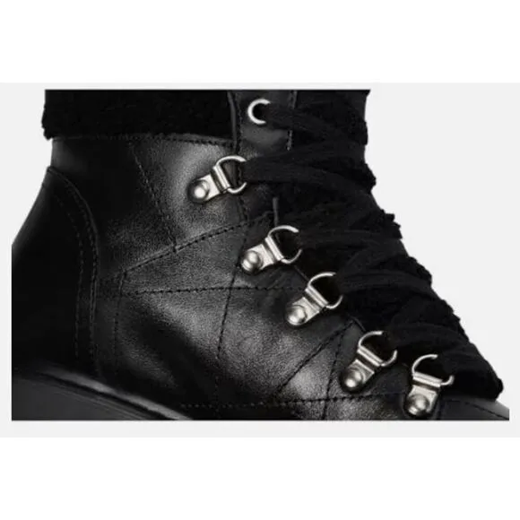 Steve Madden NEW size 8 black Reyen boots faux shearling lined