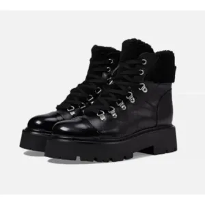 Steve Madden NEW size 8 black Reyen boots faux shearling lined