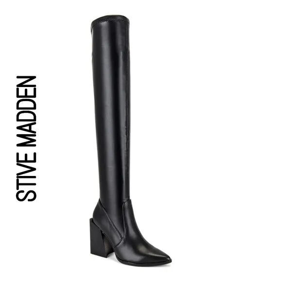 Stive Madden Women's Black Over-the-Knee Boots Size 8