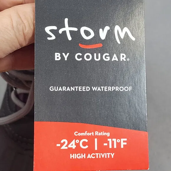 Storm by Cougar Women's Waterproof Winter Boots Gray Orchid Plaid Size 9 NEW
